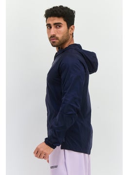 Adidas Men Sportswear Fit Long Sleeve Running Jackets, Navy  - Image 2