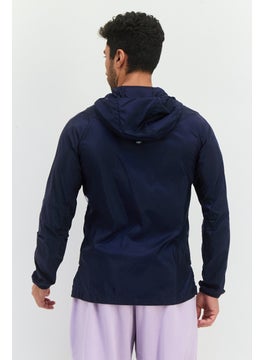 Adidas Men Sportswear Fit Long Sleeve Running Jackets, Navy  - Image 3