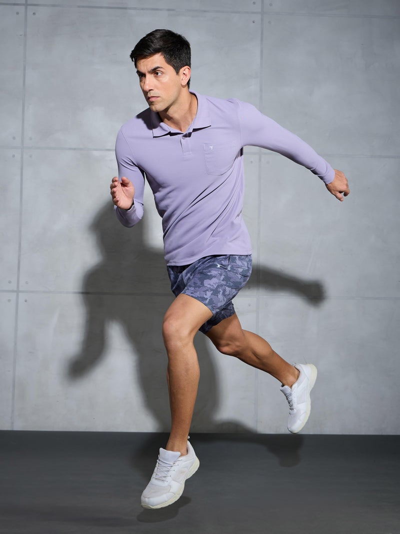 TECHNOSPORT Men's Polyester Slim Fit Shorts for Running, Sports & Gym Workout - (MSP829CCO_Carbon Camo_M) - Image 5
