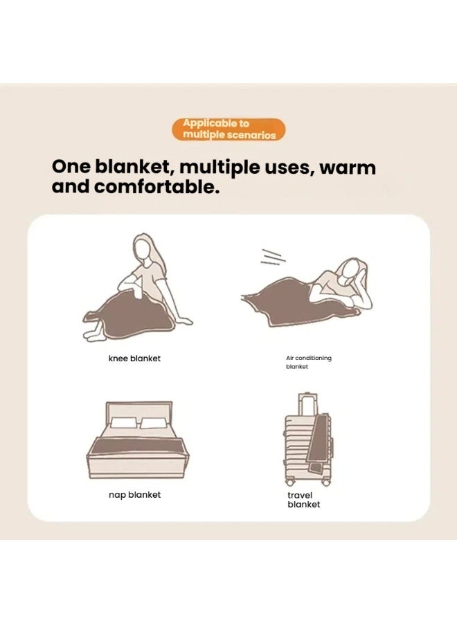 general KPop Demon Hunters office Lunch Break Blanket Quilt Flannel Sofa Blanket - Image 3