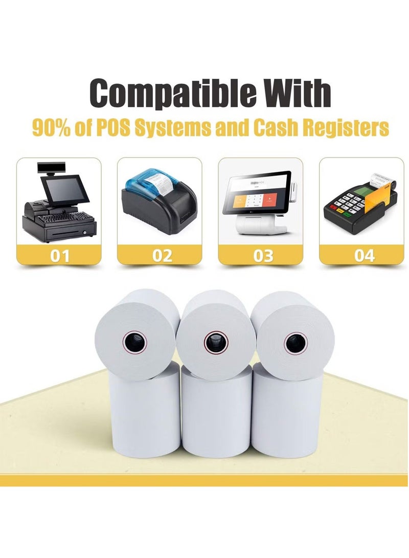 Terabyte 80X40 Thermal Paper Rolls 5pcs White Thermal Printer Paper Credit Card Pos Cash Register Roll Pos Instant Print - Image 2
