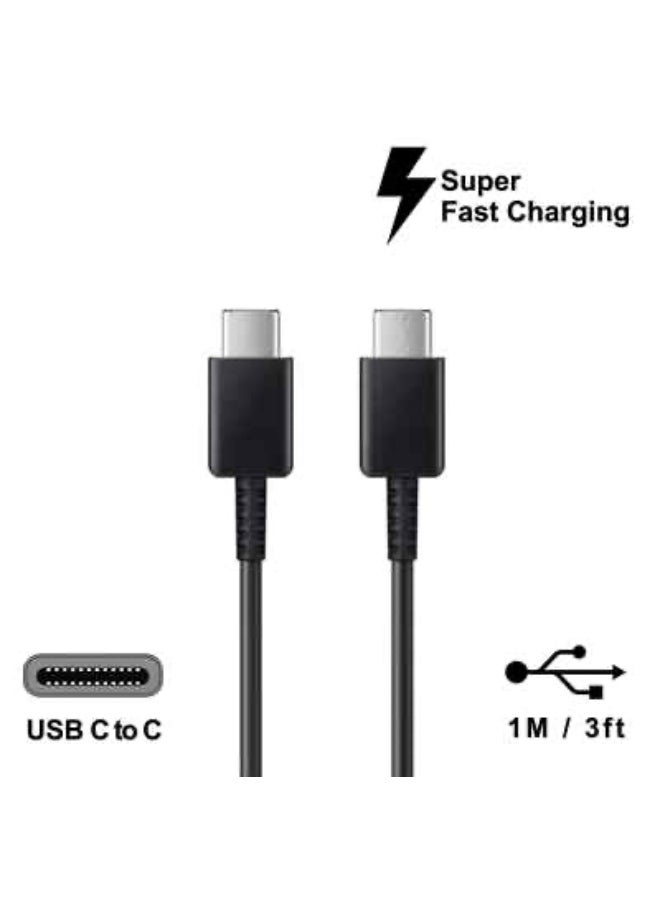 تنبلس كابل شاحن سريع USB-C إلى USB-C، لهواتف iPhone 17 و16 وSamsung Galaxy S25 وS24 وPixel وiPad وMacBook وNintendo Switch والمزيد - 1 متر، أسود - Image 1