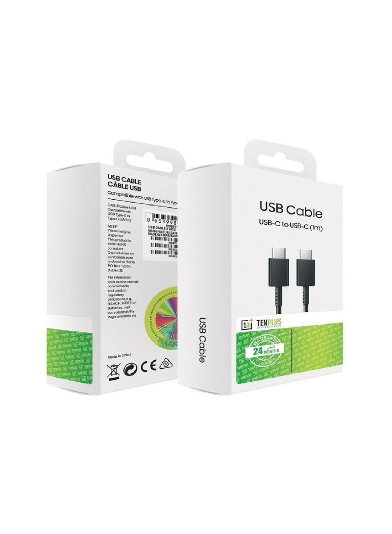 تنبلس كابل شاحن سريع USB-C إلى USB-C، لهواتف iPhone 17 و16 وSamsung Galaxy S25 وS24 وPixel وiPad وMacBook وNintendo Switch والمزيد - 1 متر، أسود - Image 5