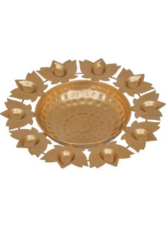 eCraftIndia Golden Metal Handcrafted Traditional Designer Urli With 9 Lotus Shape Diyas - pzsku/ZF94F20E936F6C5CE4B36Z/45/_/1728890501/b0b9d9b3-1e39-4b58-9da7-0d009935fd41