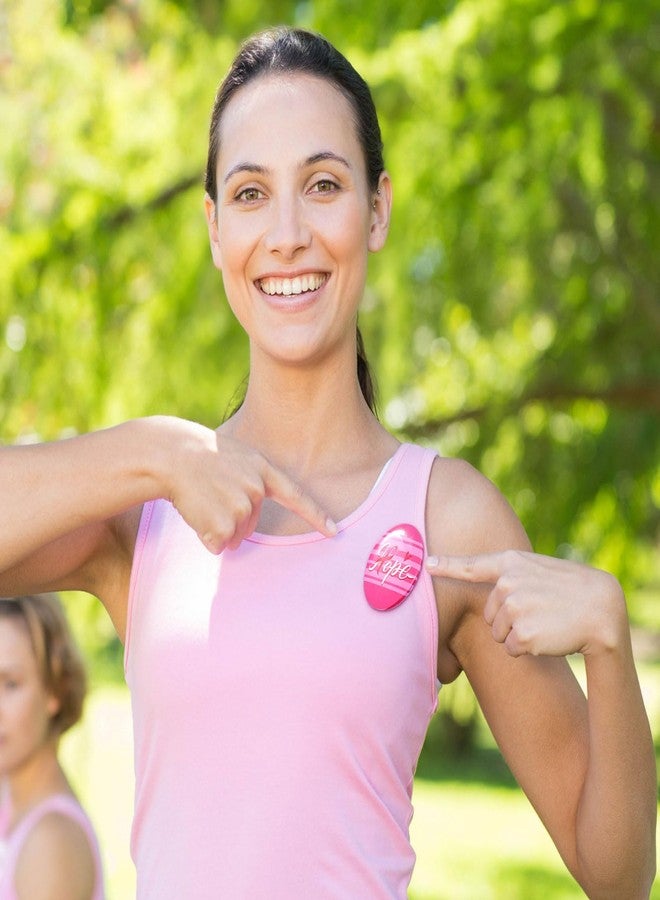 Hotop 60 Pcs Breast Cancer Awareness Pins Pink Ribbon Buttons Bulk Round Breast Cancer Buttons Accessories for Charity Recognition Public Event Fundraiser Survivor Campaign Items Supplies - Image 4