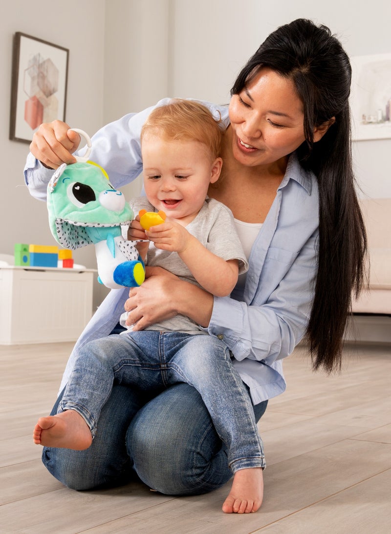 Lamaze 3-in-1 Surprise Bear Developmental Stroller and Car Seat Toy for Babies, Clip & Go Pram Toy with Colors, Sounds, and Teether | Multicolored - Image 4