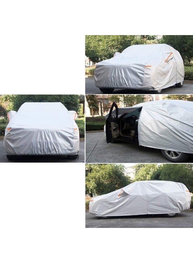 6 Layers SUV Car Cover Custom Fit for Jeep Grand Cherokee(2010-2023) Waterproof All Weather for Automobiles, Outdoor Full Cover Rain Sun UV Protection.Silver - Image 2