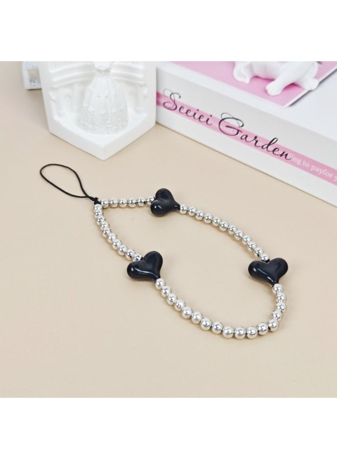 NIBEMINENT Phone Charm/ Chain Strap for Women Girls, Love Bow Cell Phone Case Lanyard Wrist Strap