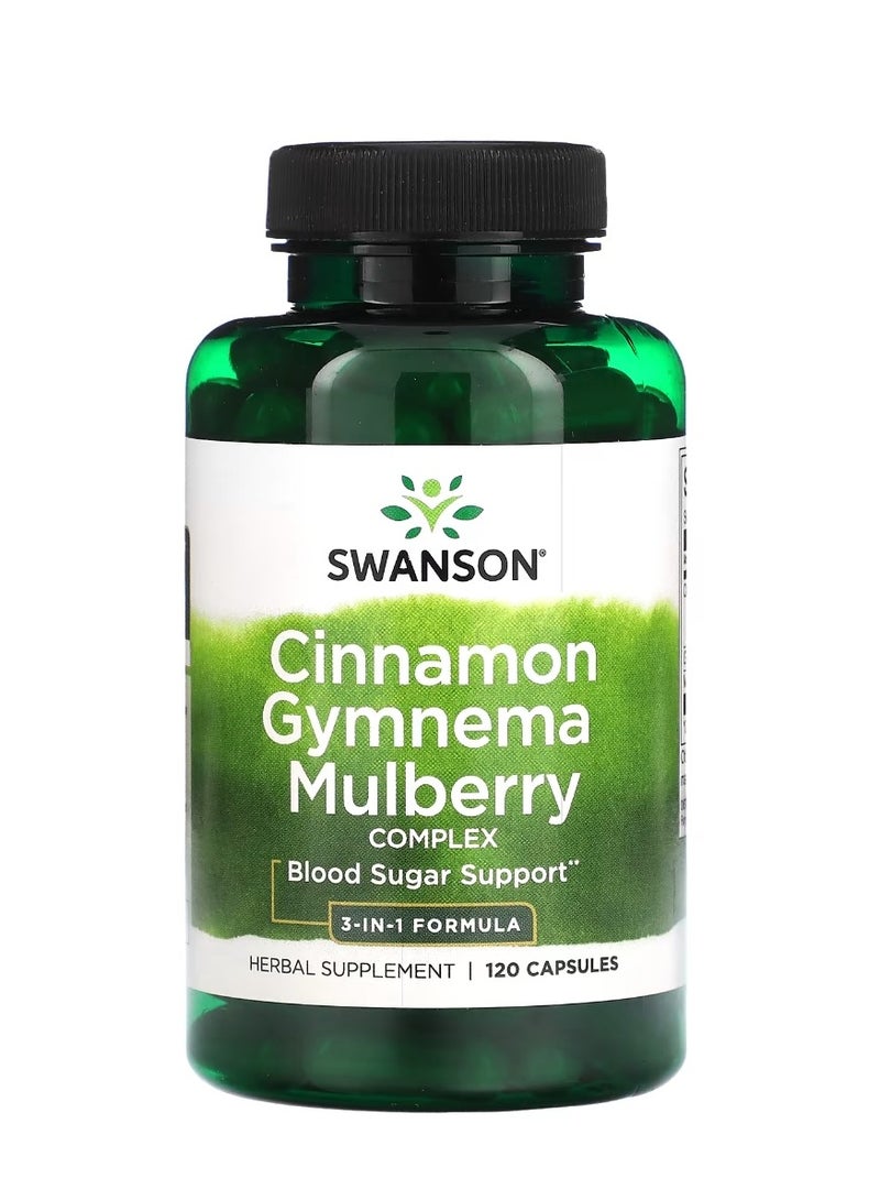 سوانسون مجمع القرفة جيمنيما التوت 120 كبسولة - Image 1