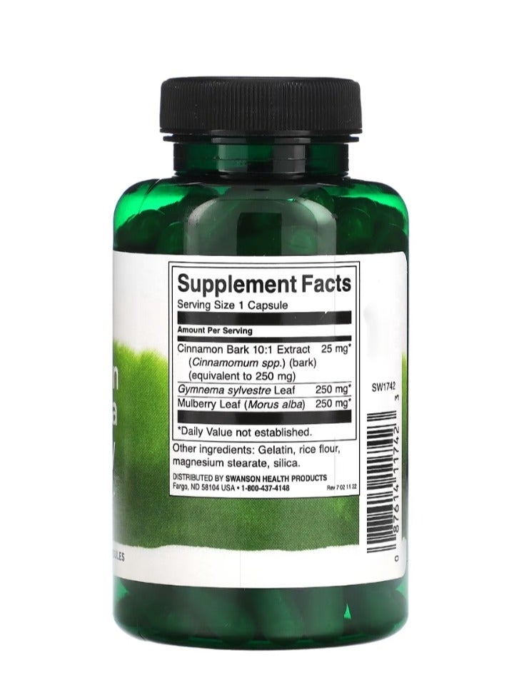 سوانسون مجمع القرفة جيمنيما التوت 120 كبسولة - Image 2