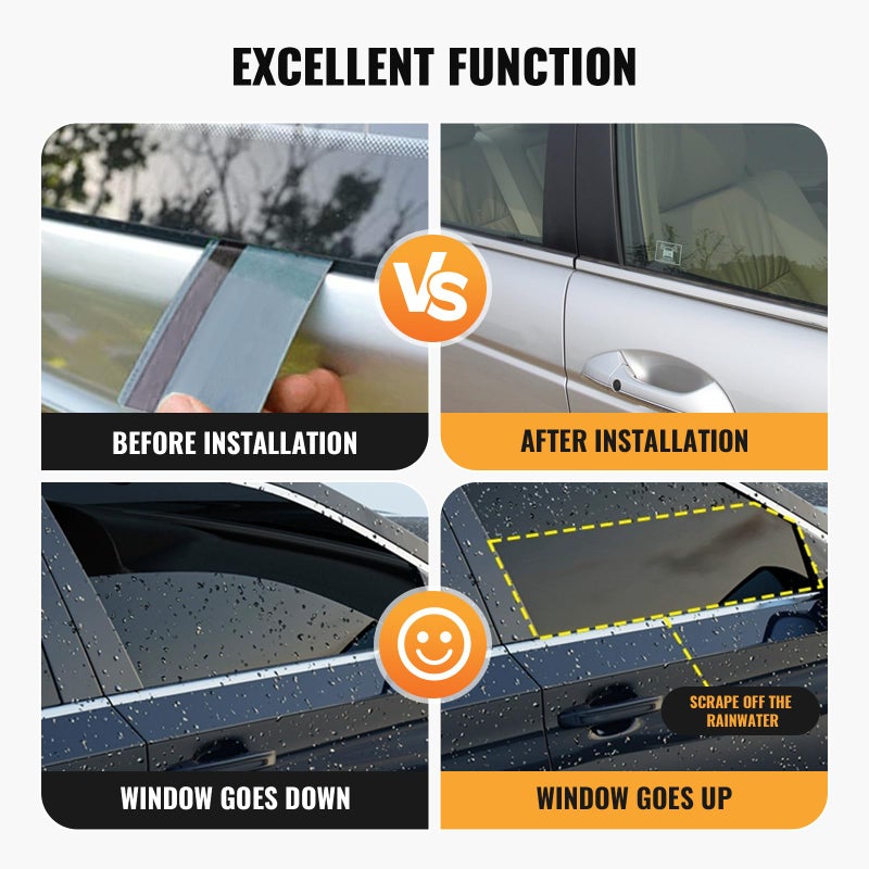 GZYF 4PCS Door Outside Weatherstrip Trim,Window Weather Stripping,Car Window Seal Belt for Honda CR-V 2007 2008 2009 2010 2011, Replaces# 72450-T0G-A01 72410-T0G-A01 72950-T0G-A01 72910-T0G-A01 - Image 4