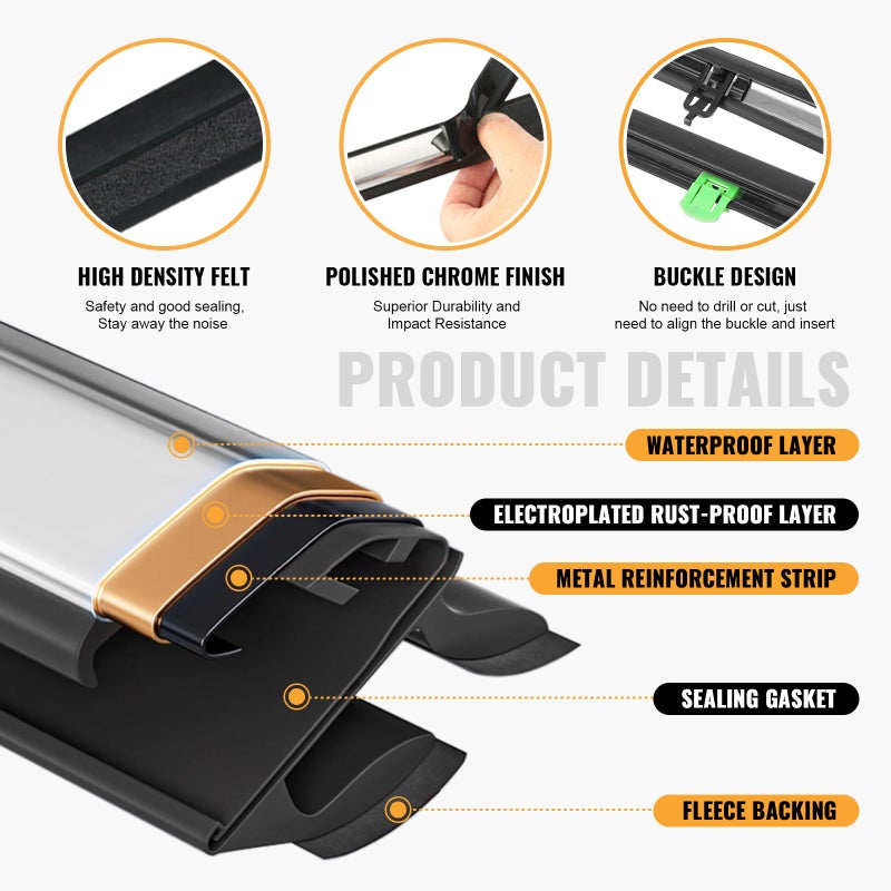 GZYF 4PCS Door Outside Weatherstrip Trim,Window Weather Stripping,Car Window Seal Belt for Honda CR-V 2007 2008 2009 2010 2011, Replaces# 72450-T0G-A01 72410-T0G-A01 72950-T0G-A01 72910-T0G-A01 - Image 3