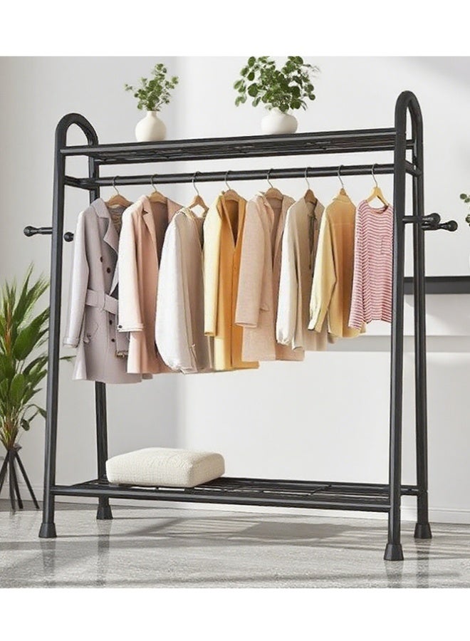 بلومنغ تايم متعددة الوظائف معطف الرف / الملابس الرف ، واحد شنقا قضيب + الوجهين حقيبة السنانير ، رفوف التخزين ، واحد قضيب شرفة الغسيل تجفيف الرف (يتطلب التجمع) - Image 1