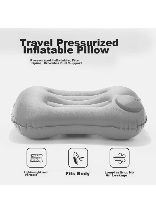 JAJALIN Jajalin Inflatable Pillow, Travel Accessory, Portable, For High-speed Rail, Long-distance Flights, Sleeping, Neck Pillow, Inflatable Headrest  - Image 2