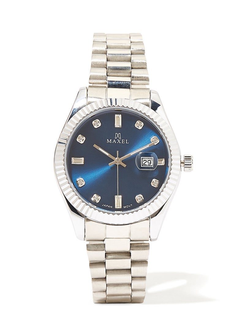 Maxel Men's Oyster Perpetual Analog Watch - 42 mm - Silver - Image 1