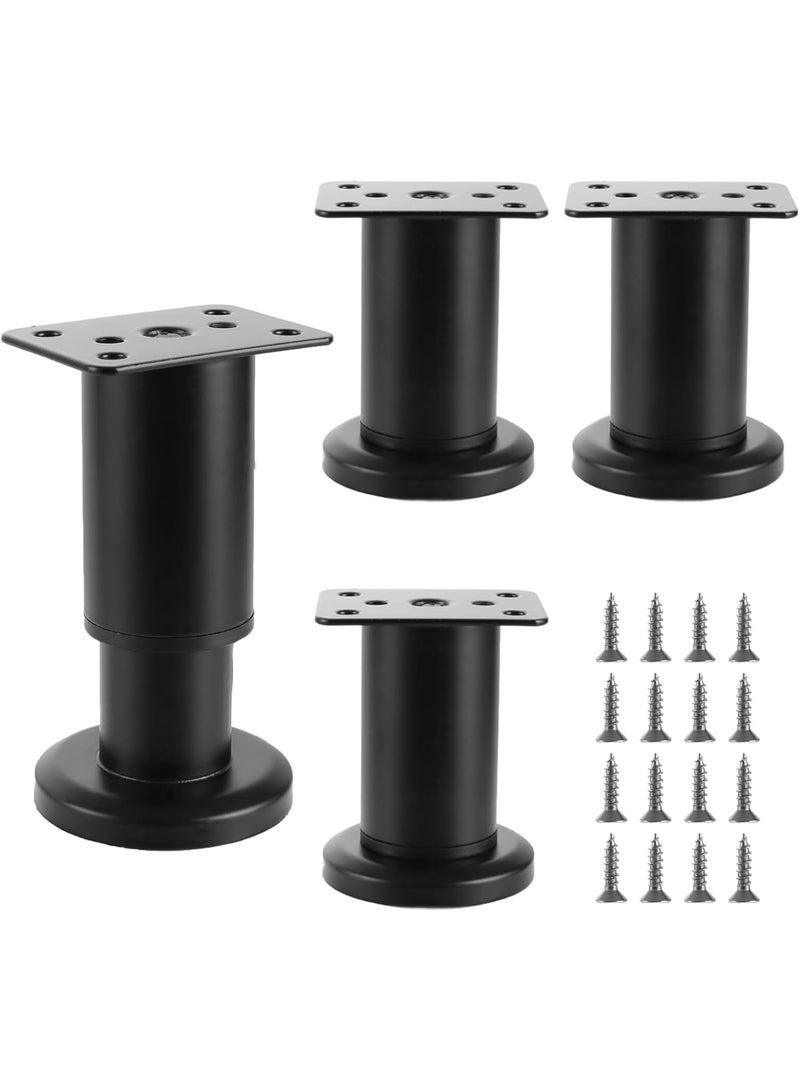 موثوقية التنبؤ 2 قطعة ساق دعم مركزي بارتفاع قابل للتعديل لإطار السرير، ساق دعم الشريحة المركزية للسرير (أسود، قابل للتعديل) - Image 1