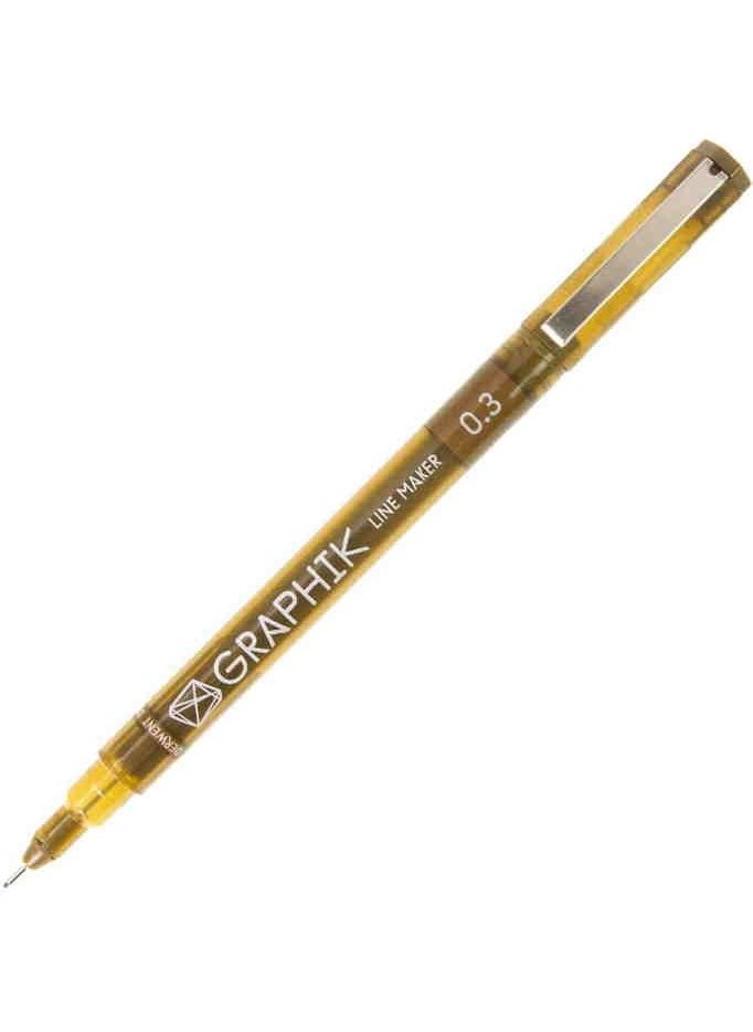 Derwent - Graphik Line Maker Technical Drawing and Graphic Pen 0.3 Sepia - Image 1