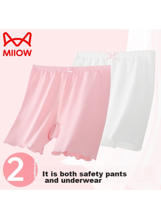 MIIOW Miiow Girls' Safety Shorts, Children's Underwear, Anti-exposure Underpants, Little Girls' Boxer Briefs, Regular Size 120  - Image 1