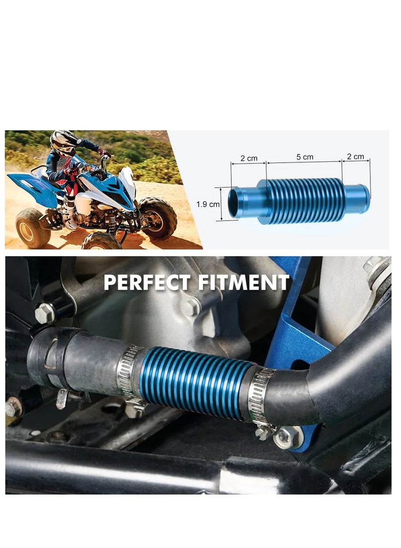 General Blue Billet In Line Super Cooler for Yamaha Raptor Rhino Grizzly 660 700, 1 Piece  - Image 2