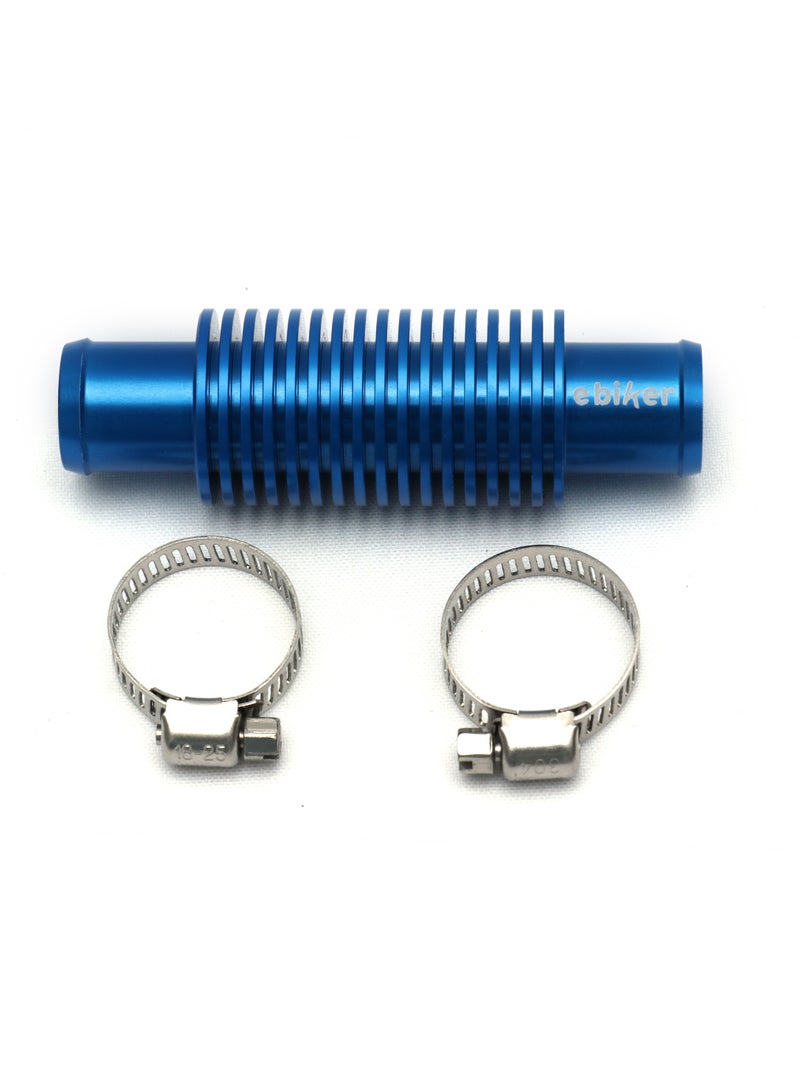 General Blue Billet In Line Super Cooler for Yamaha Raptor Rhino Grizzly 660 700, 1 Piece  - Image 1