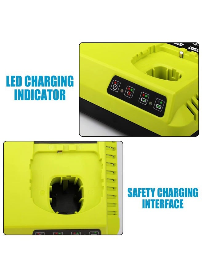 Energup Replacement 2Port P117 Dual Chemistry 18V Battery Charger for Ryobi 18V Battery ONE+ P117 P118 for Ryobi 18V Max Lithium NiCd Battery P100 P102 P103 P105 P107 P108 Ryobi Battery Charger - Image 2