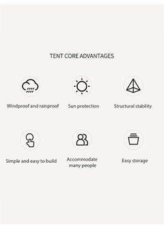 RATSAW Camping outdoor Canopy Tent Sun Protection Tarp for Camping Picnic Garden Traveling 300 x 300cm  - Image 4