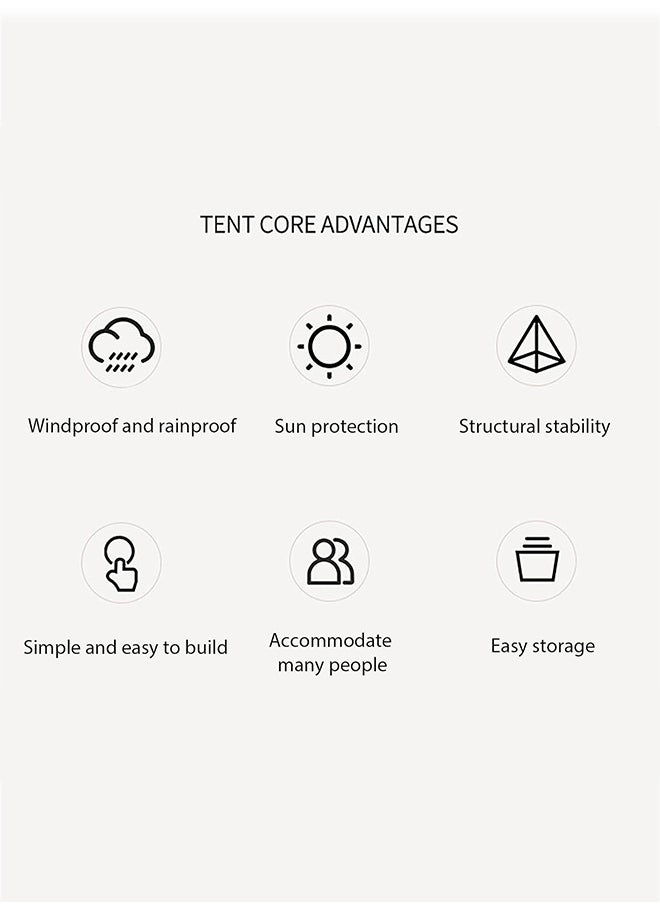 RATSAW Camping outdoor Canopy Tent Sun Protection Tarp for Camping Picnic Garden Traveling 300 x 300cm  - Image 4