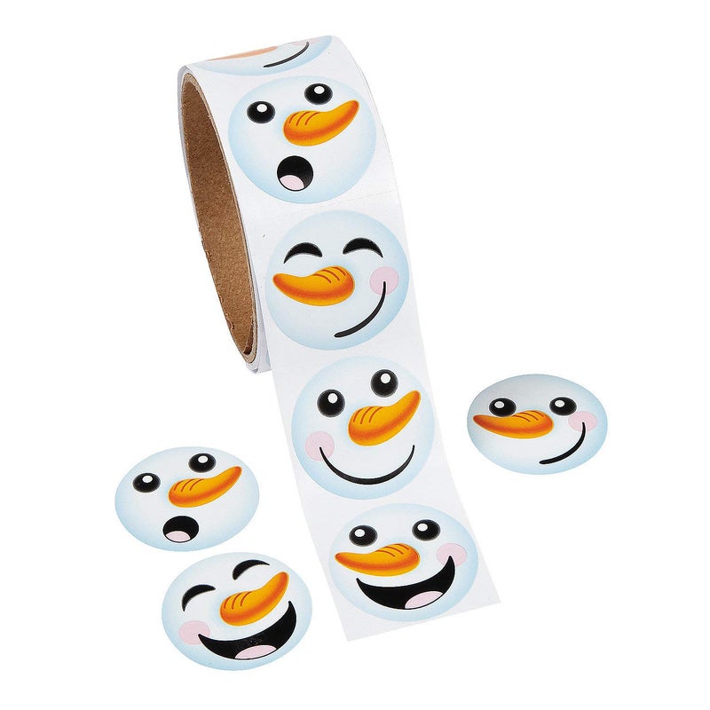 Fun Express Snowman Roll Stickers for Winter Stationery 100 Pieces - Image 2
