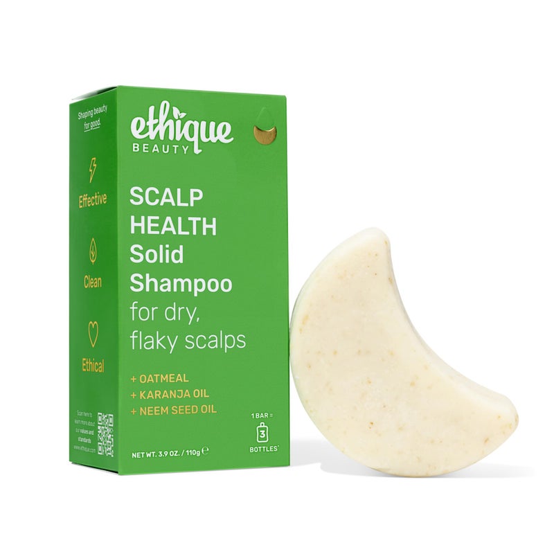 Ethique Scalp Health Shampoo Bar for itchy, dry, flaky scalps with Oatmeal - Plastic-Free, Vegan, Cruelty-Free, 3,88 oz - Formerly Heali Kiwi - Image 1