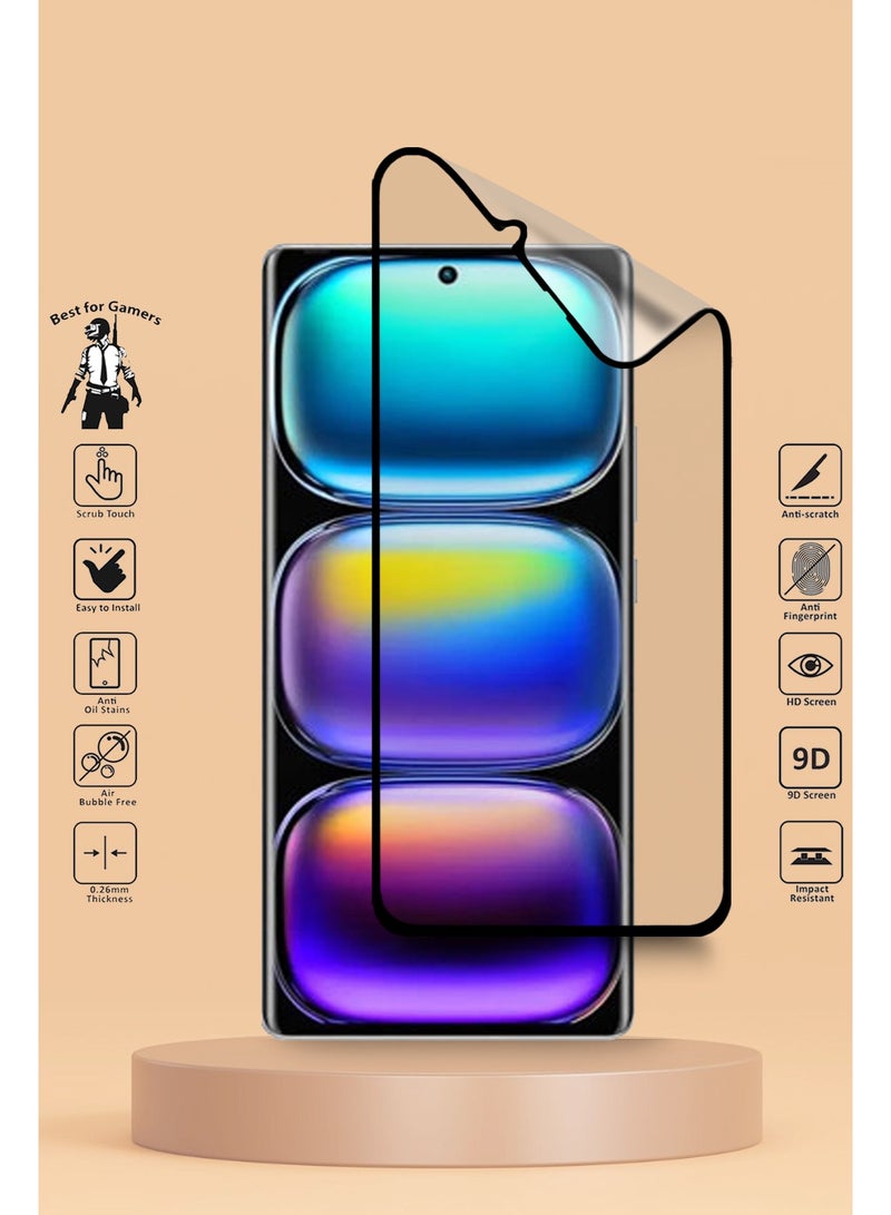 Techie فيلم حماية شاشة سيراميك غير لامع 9D لهاتف Infinix Hot 50 5G – شعور سلس مضاد للبصمات خالي من الفقاعات - Image 2