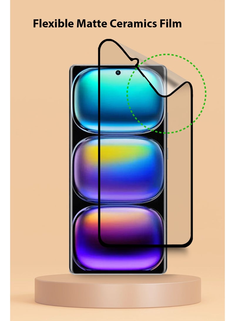 Techie فيلم حماية شاشة سيراميك غير لامع 9D لهاتف Infinix Hot 50 5G – شعور سلس مضاد للبصمات خالي من الفقاعات - Image 4