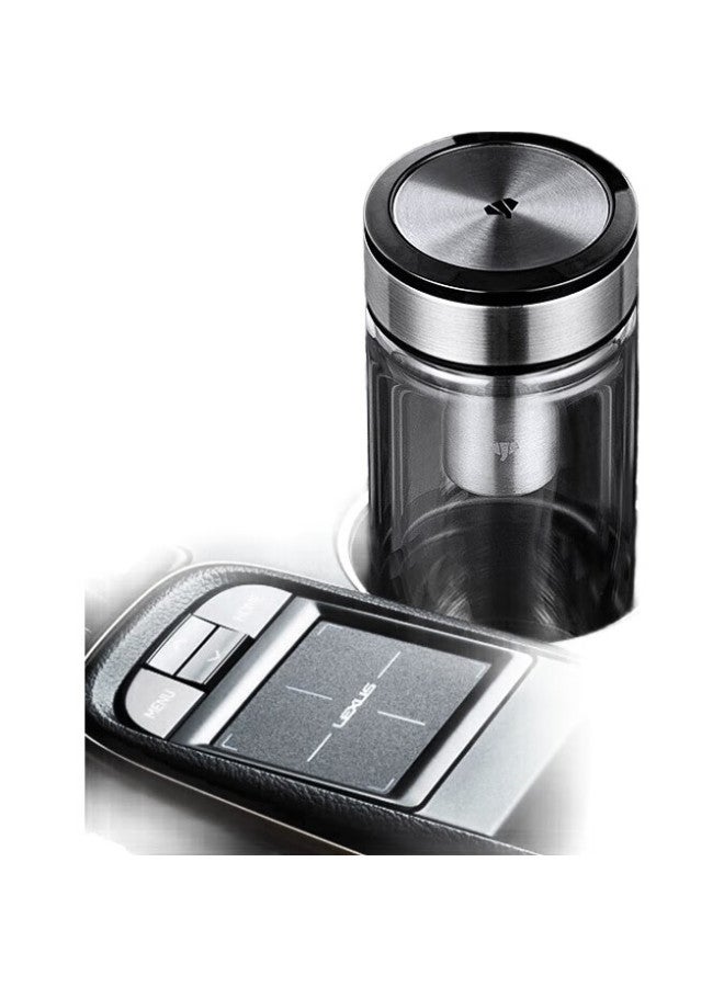 Wanxiang Double-Layer Glass Cup V48Rl Business Gift Box Set Tea Cup Titanium Black With Filter Mesh Water Cup Car Portable Office Cup - Image 1