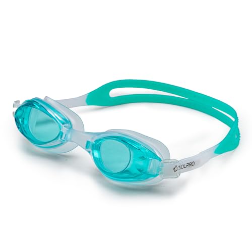 Solpro Clear Wave Unisex Adult Swimming Goggles for Women,Men,Boys,Girls,Teenagers,Athletes,Swimmers For Training,Competition in Swimming Pool,Beach,Water Sport, Park & Activties (Green) - Image 1