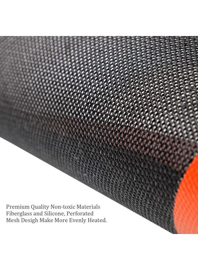 Baker Boutique Perfect Pizza Mat Nonstick Silicone Baking Cake Liner 12" Round Heat Resistant Toaster Pad Reusable Perforated Steaming Mesh For Bread/Cookie/Pastry (Orange) - Image 5