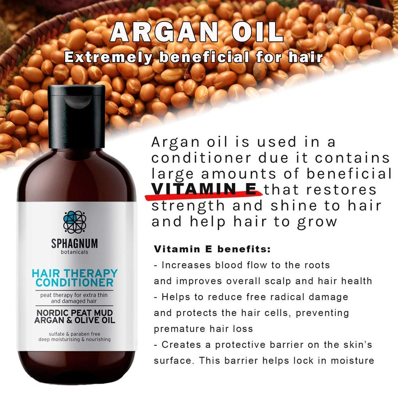 Sphagnum Botanicals Natural Psoriasis Conditioner - Peat Mud Treatment for Thin, Dry and Damaged Hair. Jojoba Oil and Aloe Vera for Silky Hair. Paraben, Sulfate Free. 8.45 oz - Image 5