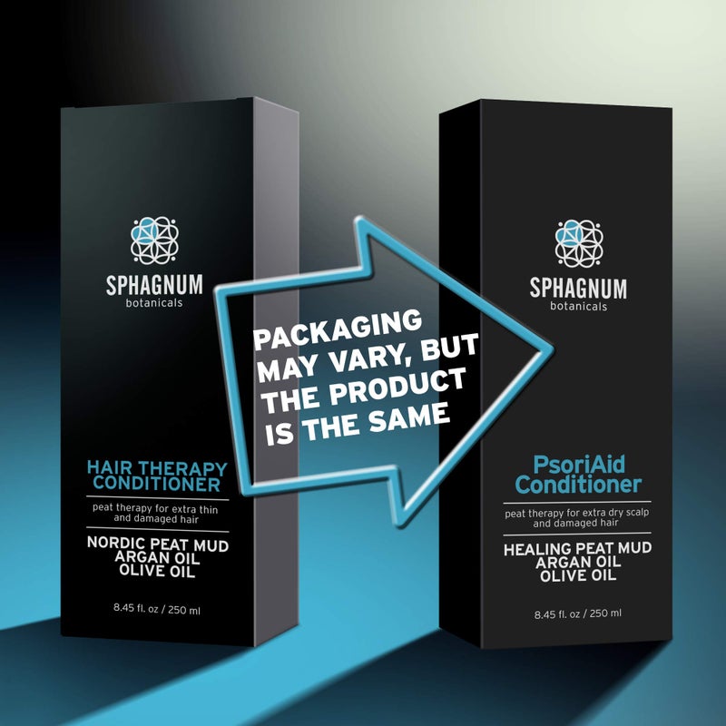 Sphagnum Botanicals Natural Psoriasis Conditioner - Peat Mud Treatment for Thin, Dry and Damaged Hair. Jojoba Oil and Aloe Vera for Silky Hair. Paraben, Sulfate Free. 8.45 oz - Image 2