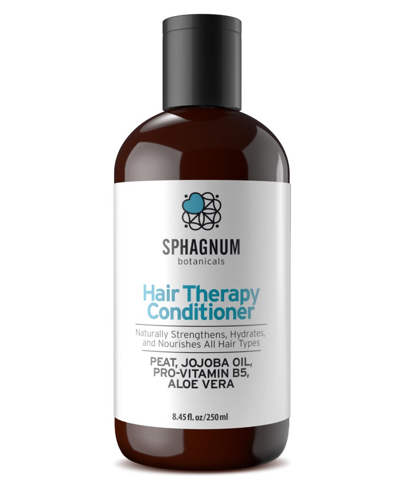 Sphagnum Botanicals Natural Psoriasis Conditioner - Peat Mud Treatment for Thin, Dry and Damaged Hair. Jojoba Oil and Aloe Vera for Silky Hair. Paraben, Sulfate Free. 8.45 oz - Image 1