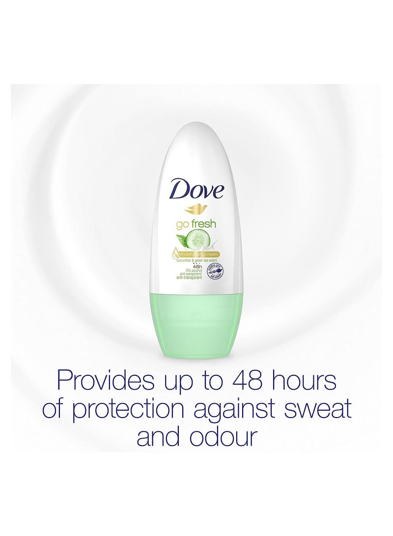 دوف مزيل عرق مضاد للتعرق بالخيار والشاي الاخضر من جو فريش 50 مل - Image 1