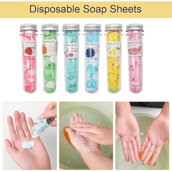 Next Store Everyday Multi-Scent Paper Soap, Disposable Portable Mini Soap Strips, Travel Soap, Lightweight and Practical for Bag, Pocket, Safe and Clean - Image 5