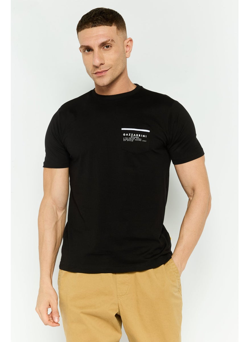 Men Crew Neck Short Sleeve Brand Logo T Shirt, Black - pzsku/ZF94FDD322F6ED81F3550Z/45/_/1737642615/41feaa82-b020-49ec-9f09-50fcfe2ee975