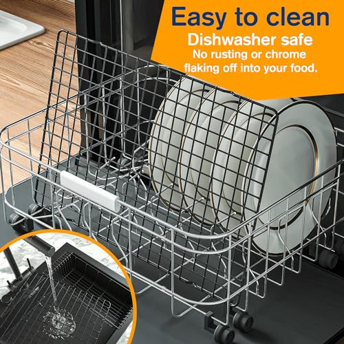 Qukaka 2PCS Cooling Racks for Cooking and Baking - 10" x 15"Heavy Duty Stainless Steel Wire Rack for Baking, Grilling, Roasting - Oven & Dishwasher Safe - Fits Jelly Roll Sheet Pan（Black） - Image 5