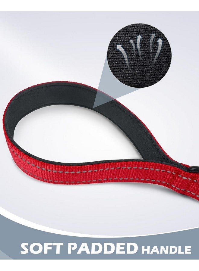 Joytale Joytale Strong Short Dog Leash 2FT, 1.2 Inch Wide, Heavy Duty, Padded Handle for Traffic Control, Reflective Leash for Medium and Large Dogs Walking Training, Red  - Image 3