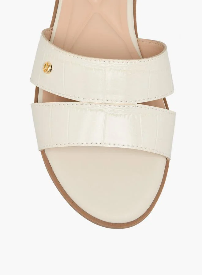 Celeste IVORY Women Textured Slip-On Sandals for Women | Best Price UAE