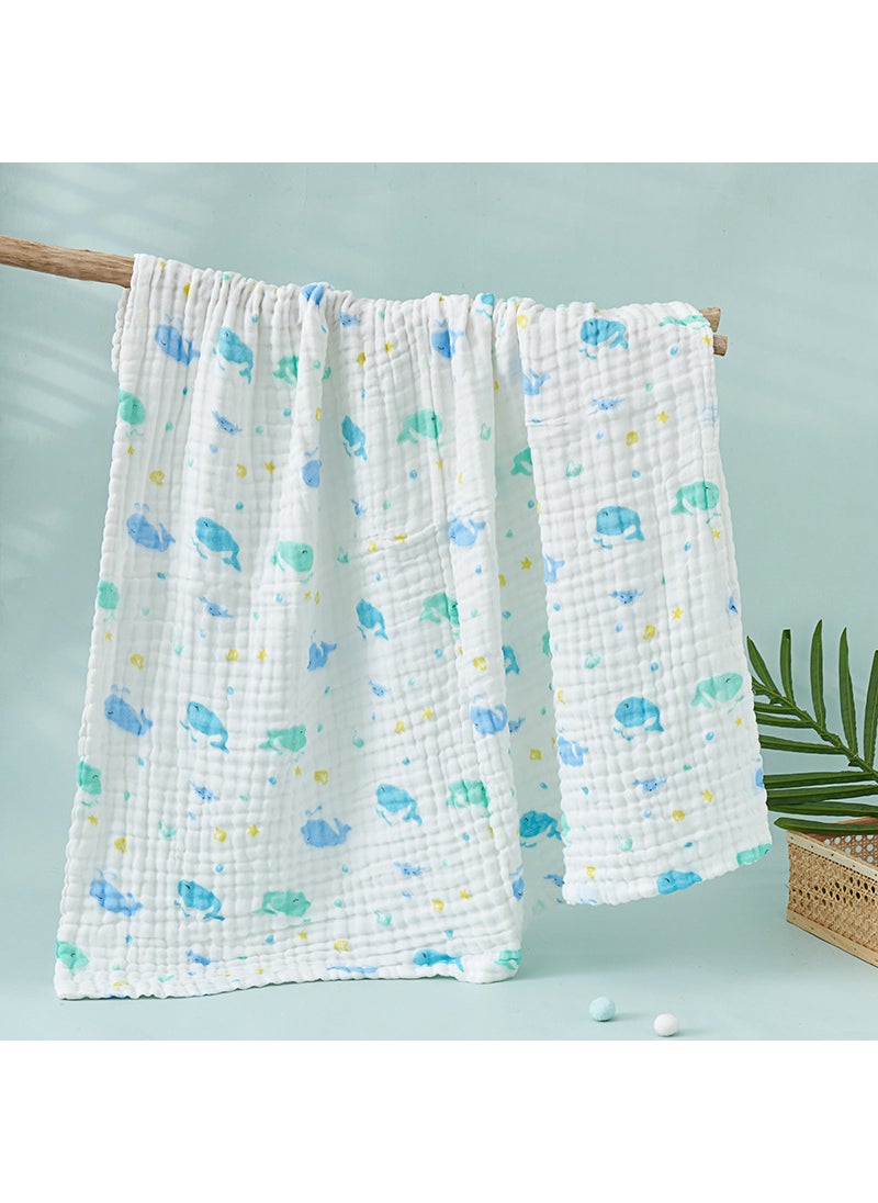 Generic Pure Cotton Baby Gauze Bath BlanketDolphins Dolphins 