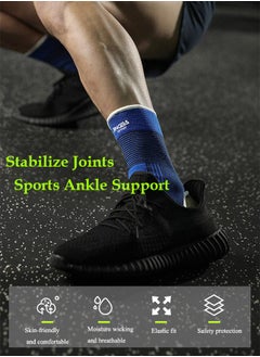 JINGBA SUPPORT JINGBA Ankle Support Knitted Breathable Sports Compression Ankle Running Mountaineering Basketball Protective Gear Pain Relief Ankle Support, Compression Ankle Sleeve Set. Ankle Support Stabilizer is suitable for Achilles Tendonitis, Plantar Fasciitis, Joint Pain, Swelling, Arthritis, Sports  - Image 4