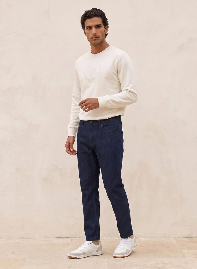 Iconic WHITE ICN FLOCK SWEATSHIRT for Men | Best Price UAE