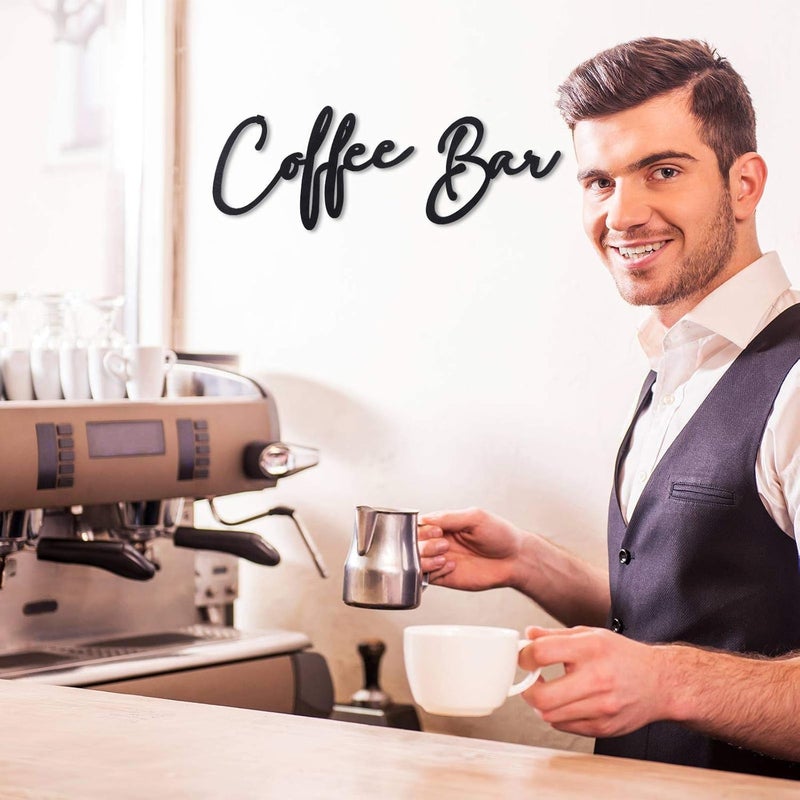 Al Raied ARS® 3 Pieces Coffee Bar Sign - Rustic Acrylic Coffee Cup Wall Art for Home and Restaurants - Image 4