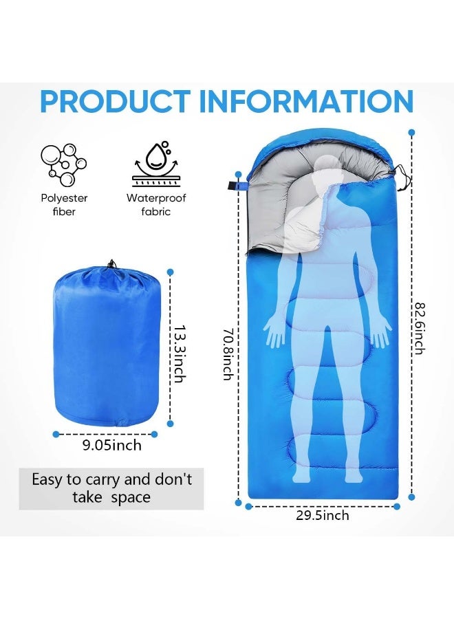 Meetion Camping Sleeping Bags Portable Waterproof Sleeping Bag for Adults Kids 4 Seasons Winter, Fall, Spring, Summer Backpacking Hiking Camping Mountaineering Indoor Outdoor Use - Image 2