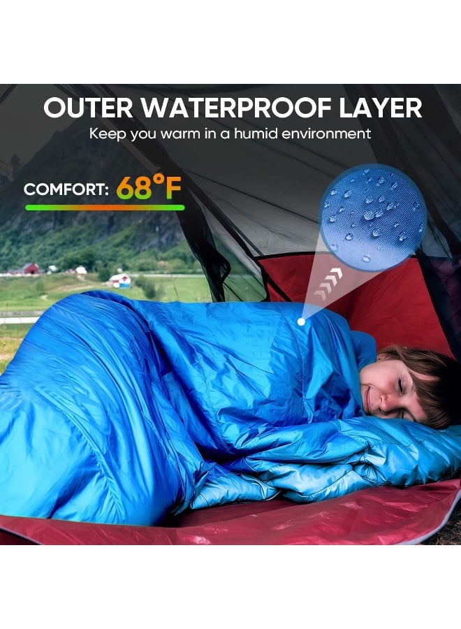 Meetion Camping Sleeping Bags Portable Waterproof Sleeping Bag for Adults Kids 4 Seasons Winter, Fall, Spring, Summer Backpacking Hiking Camping Mountaineering Indoor Outdoor Use - Image 5