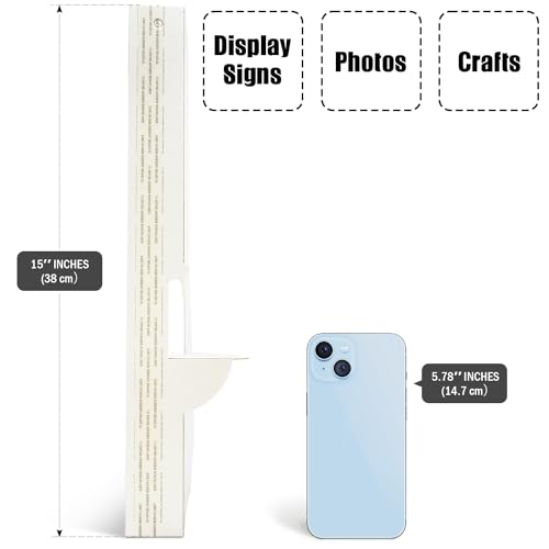 Lineco 25 Pack Cardboard Easel Backs 15 Inch, Self Stick Stand Display Signs, Canvas, Photographs, Brochures, Posters, Artwork and Crafts, White, Made in USA - Image 5